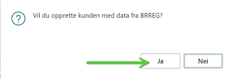 Oprette kunde