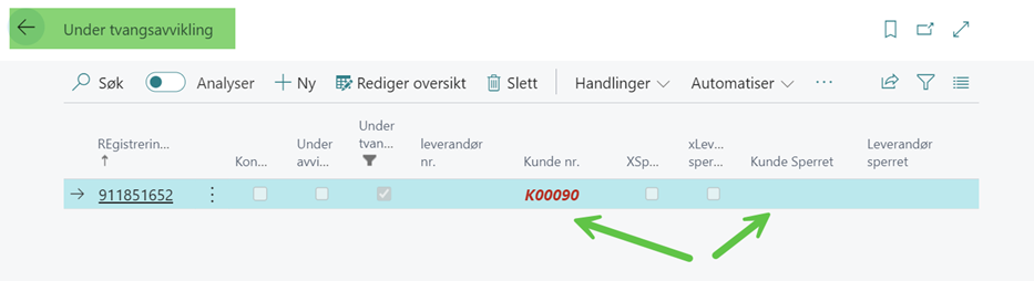 Brreg under tvangsavvikling