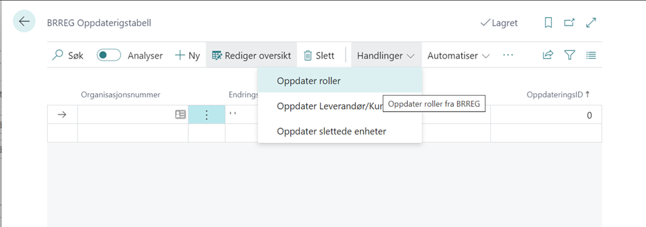 Oppdateringsloggen