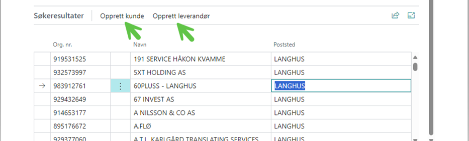 BBrreg Avansert søk